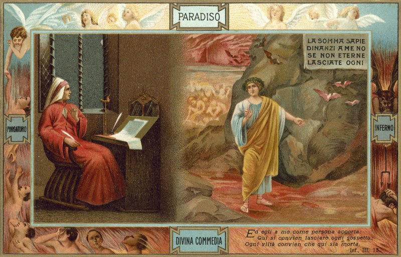 Illustration für Dantes Die Göttliche Komödie von Italian School