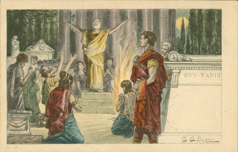 Illustration für den Roman Quo Vadis von Henryk Sienkiewicz von Italian School