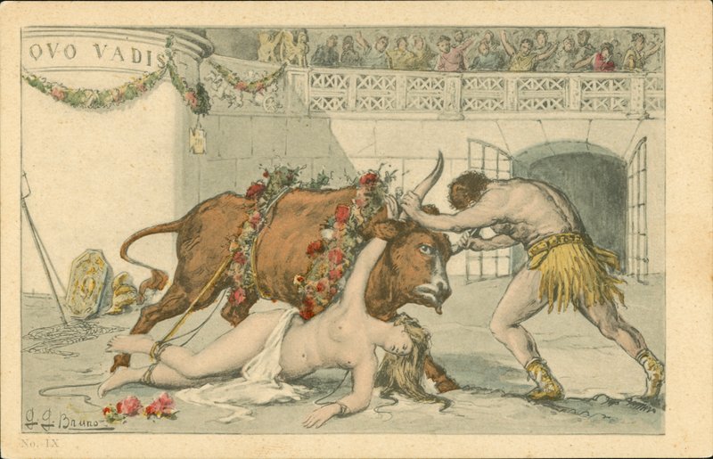 Illustration für den Roman Quo Vadis von Henryk Sienkiewicz von Italian School