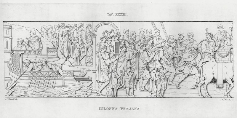 La Colonna Trajana, Trajanssäule von Italian School