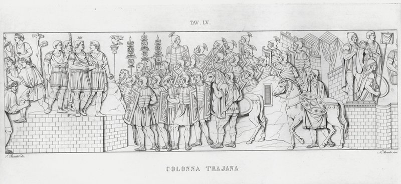 La Colonna Trajana, Trajanssäule von Italian School
