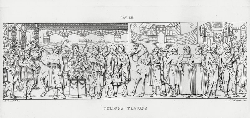 La Colonna Trajana, Trajanssäule von Italian School