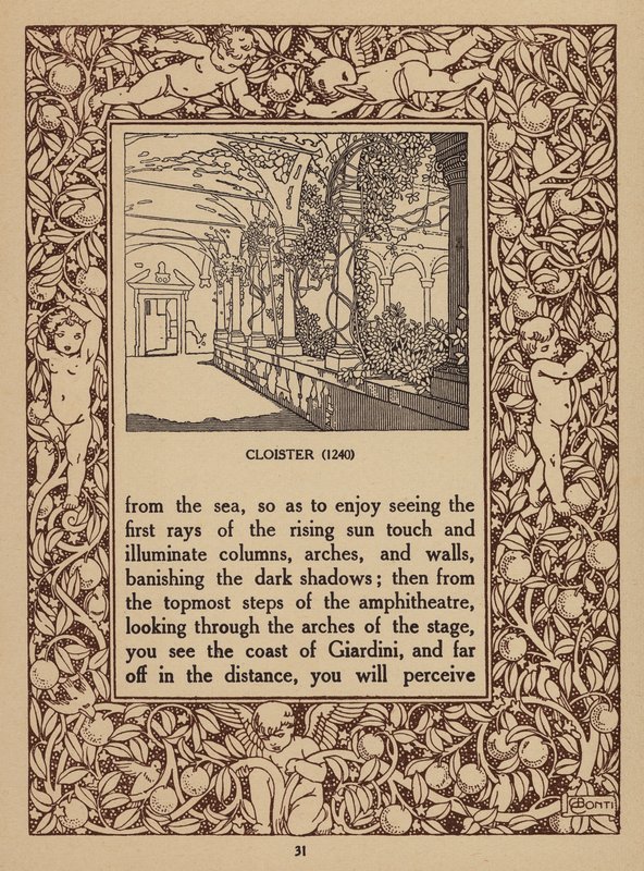Seite aus der Broschüre für das San Domenico Palace Hotel, Taormina von Italian School