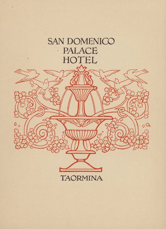 Seite aus Broschüre für San Domenico Palace Hotel, Taormina von Italian School