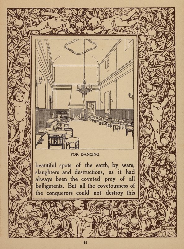 Seite aus einer Broschüre für das San Domenico Palace Hotel, Taormina von Italian School