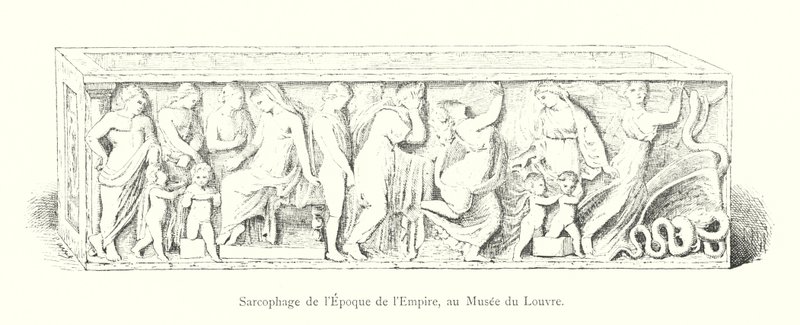Sarkophag aus der Zeit des Imperiums, im Louvre Museum von Italian School