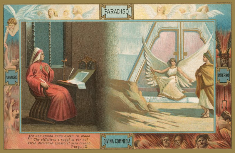 Szene aus der Göttlichen Komödie von Dante von Italian School