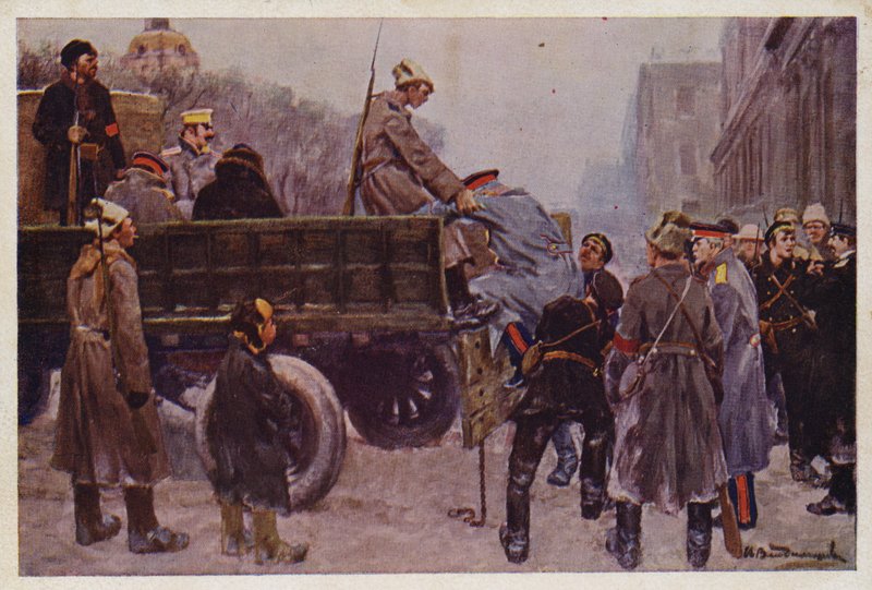 Verhaftung russischer Generäle während der Februarrevolution 1917 von Ivan Alexeyevich (after) Vladimirov