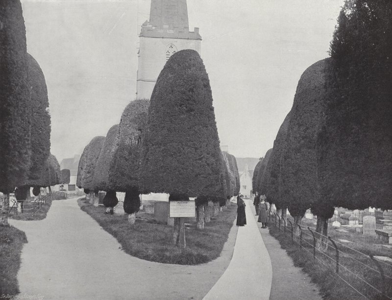 Clipping the Church, Painswick Kirchhof von J. Benjamin Stone