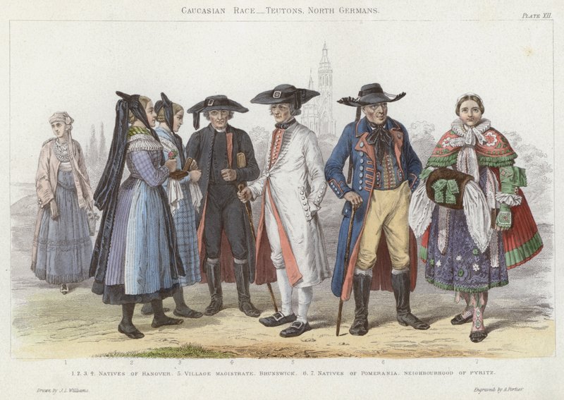 Kaukasische Rasse, Teutonen, Norddeutsche von J.L. (after) Williams