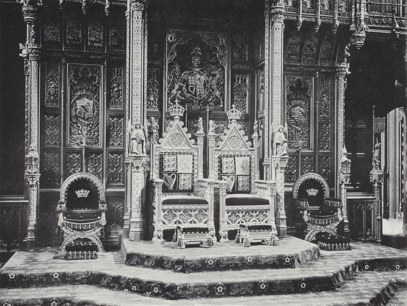 Der Thron im Oberhaus von J. Benjamin Stone