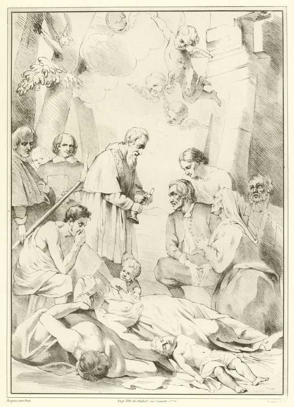 St. Macarius von Gent hilft den Pestopfern von Jacob van Oost