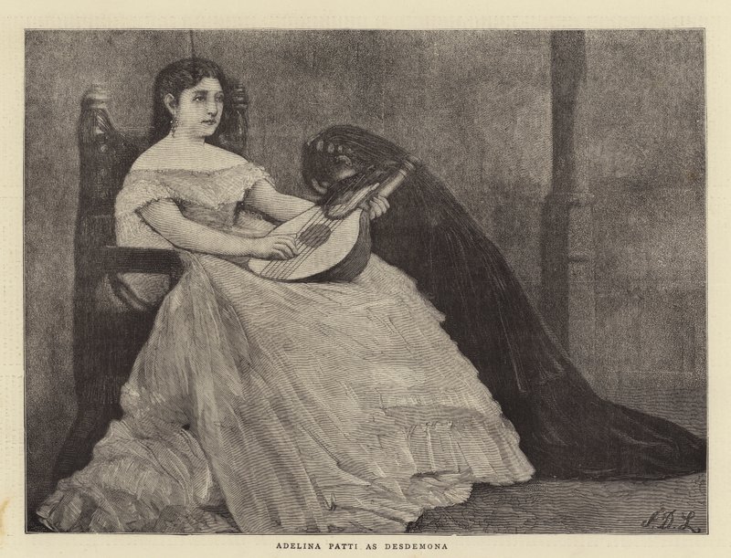 Adelina Patti als Desdemona von James Dromgole Linton