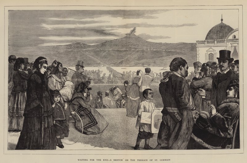 Warten auf das Ende, eine Skizze auf der Terrasse von St. Germain von James Dromgole Linton
