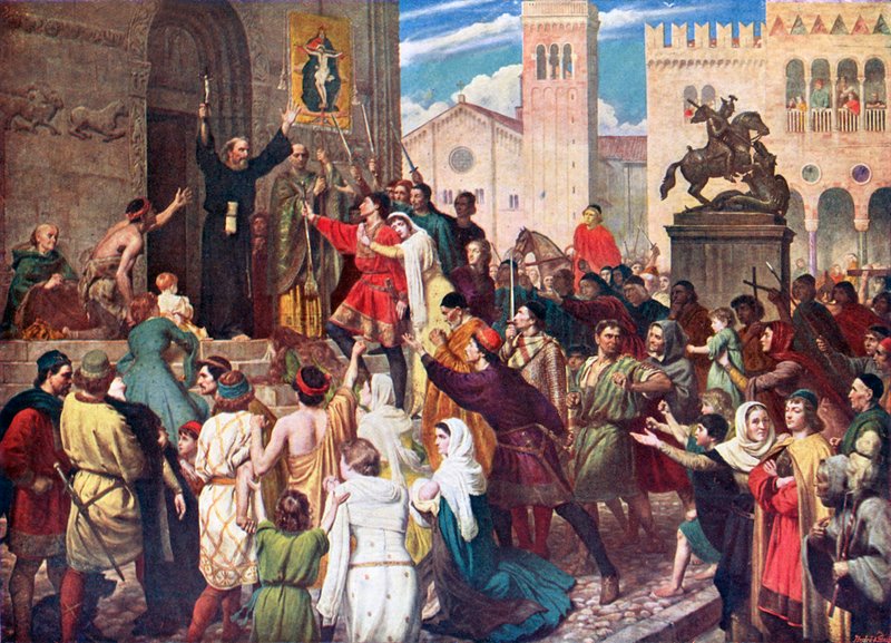 Peter der Einsiedler predigt den ersten Kreuzzug von James (after) Archer