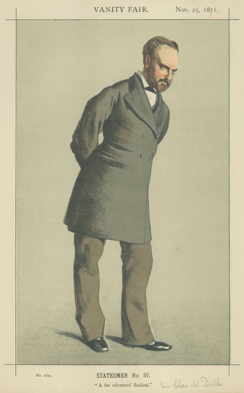 Sir Charles Wentworth Dilke (Farblithografie) von James Jacques Joseph Tissot