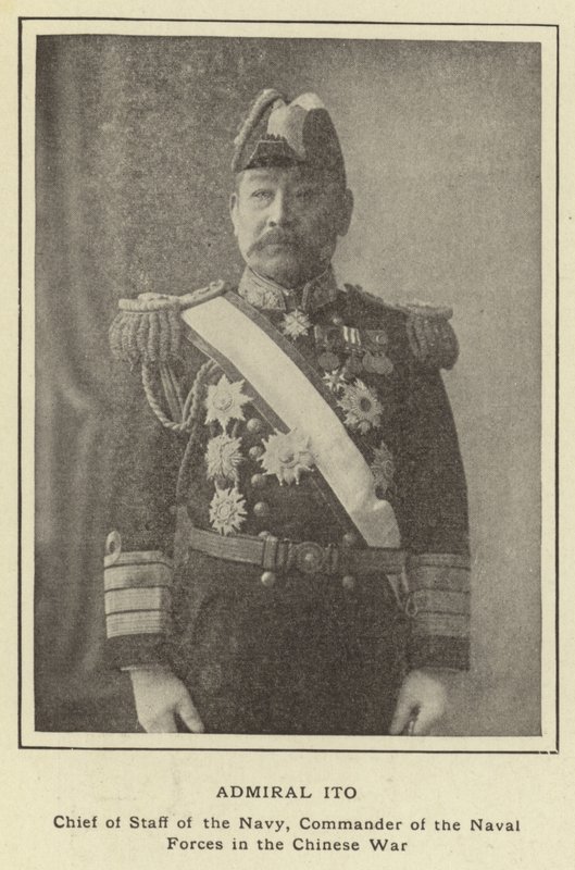 Admiral Ito, Stabschef der Marine, Kommandant der Seestreitkräfte im Chinesischen Krieg von Japanese Photographer