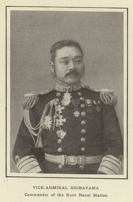 Vizeadmiral Shibayama, Kommandant der Marinebasis Kure von Japanese Photographer