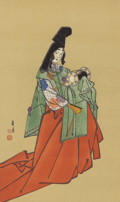 Eine Shirabyoshi in der Zeit der Kamakura-Regierung von Japanese School