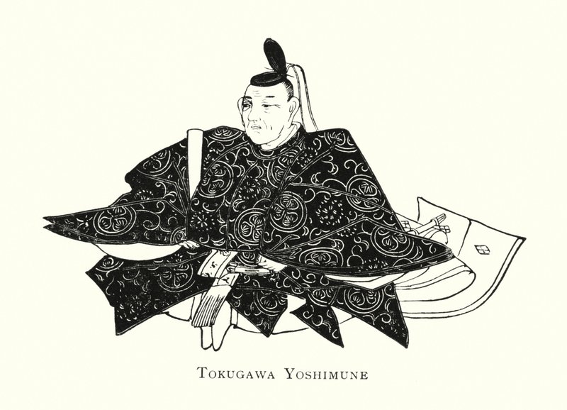 Tokugawa Yoshimune (Lithografie) von Japanese School
