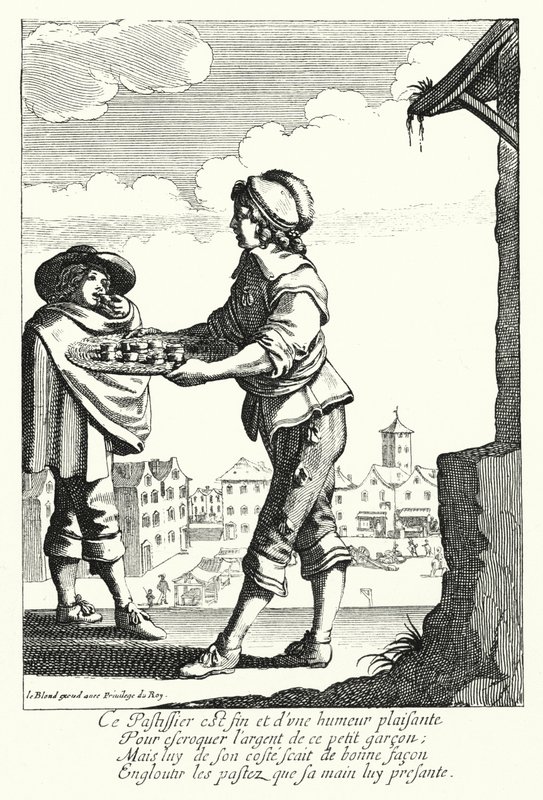 Der Kuchenverkäufer von Jean Baptiste Alexandre (after) Le Blond