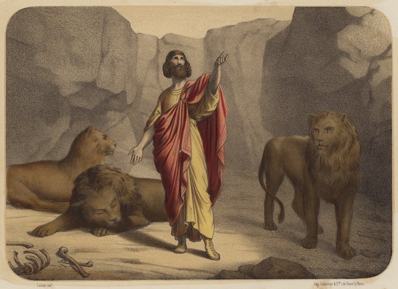 Daniel in der Löwengrube von Jean Baptiste Auguste Leloir