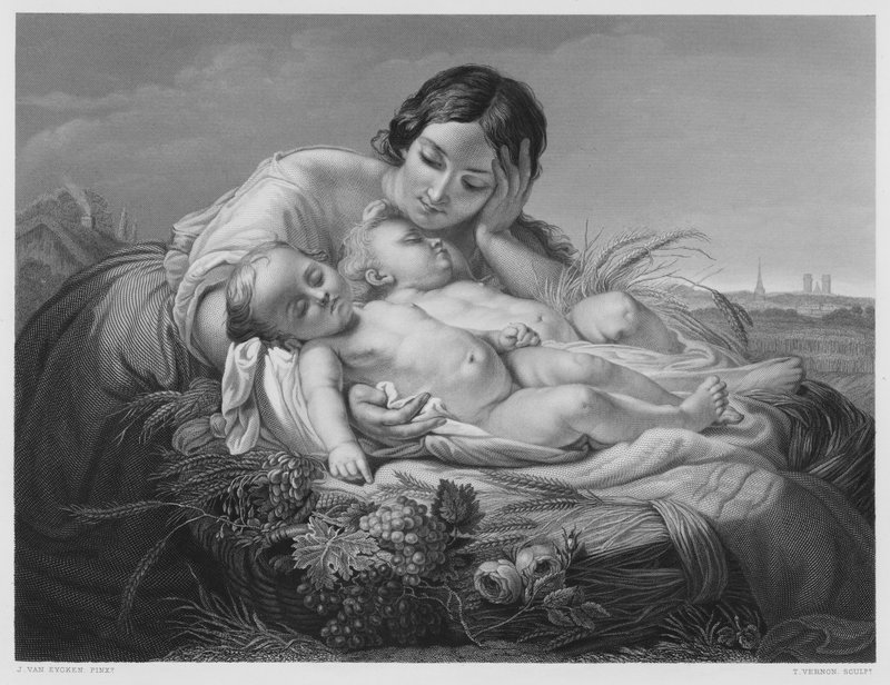 Überfluss, nach dem Bild in der königlichen Sammlung (Gravur) von Jean Baptiste van Eycken
