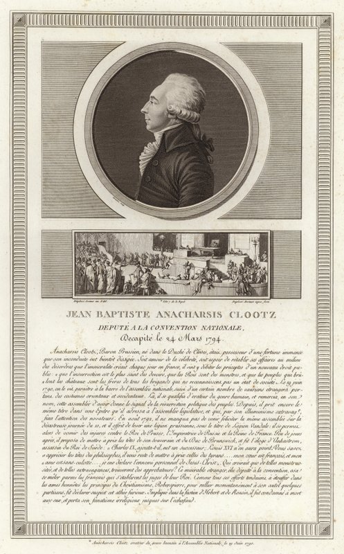 Porträt von Jean-Baptiste du Val-de-Grace, Baron de Cloots von Jean Duplessi Bertaux