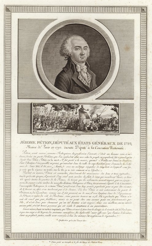 Porträt von Jerome Petion de Villeneuve von Jean Duplessi Bertaux