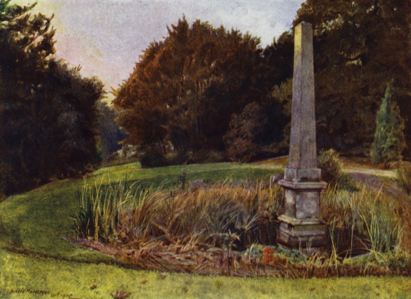 Chiswick House, Der Obelisk im Teich von Jessie MacGregor