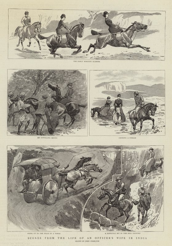 Szenen aus dem Leben der Frau eines Offiziers in Indien von John Charlton