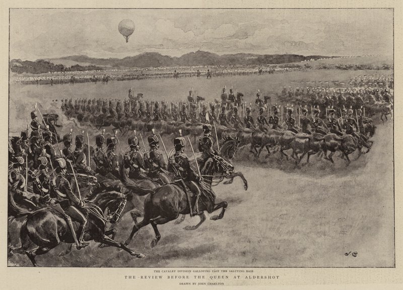 Die Parade vor der Königin in Aldershot von John Charlton