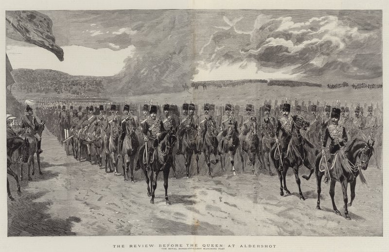 Die Überprüfung vor der Königin in Aldershot von John Charlton