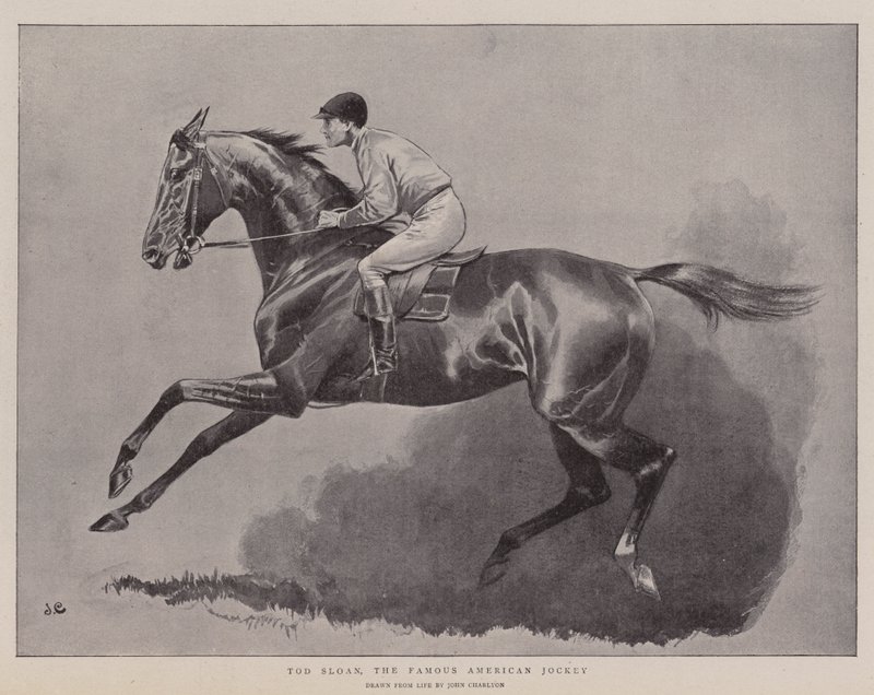 Tod Sloan, der berühmte amerikanische Jockey von John Charlton