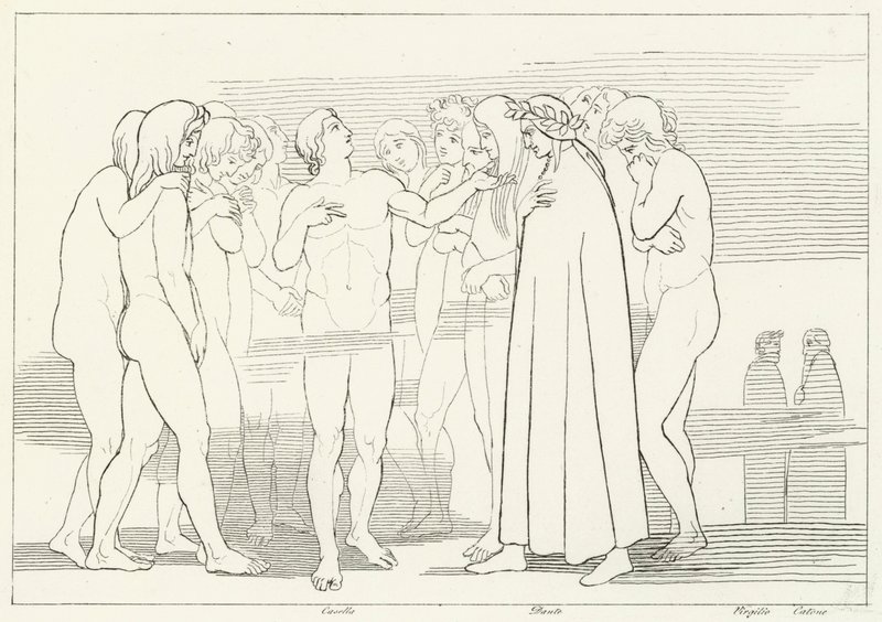 Casellas Lied, Fegefeuer, Gesang 2 von John (after) Flaxman