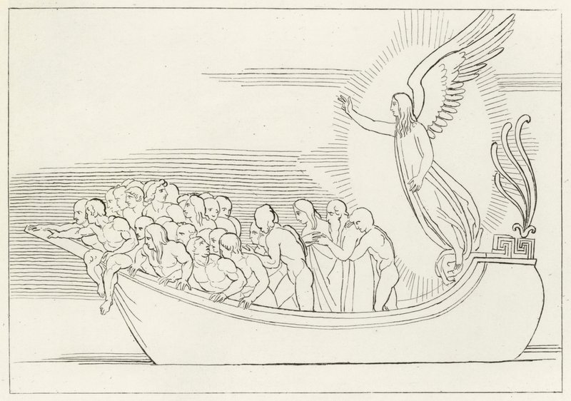 Der Segen, Fegefeuer, Gesang 2 (Gravur) von John (after) Flaxman