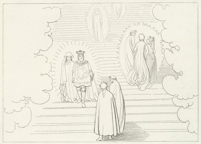 Die himmlischen Stufen, Paradies, Gesang 21 (Gravur) von John (after) Flaxman