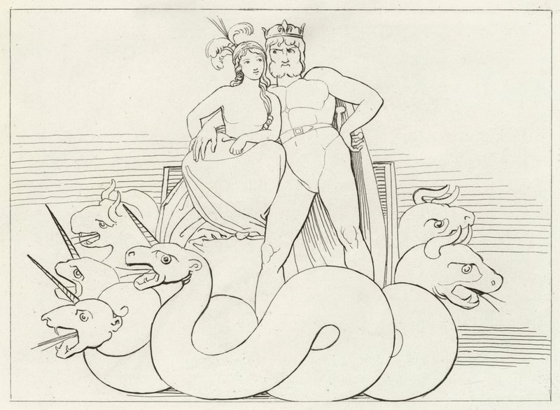 Die Intrigen der Kirche, Fegefeuer, Gesang 32 (Gravur) von John (after) Flaxman