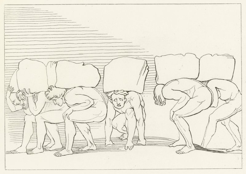 Die Stolzen, Fegefeuer, Gesang 11 (Gravur) von John (after) Flaxman