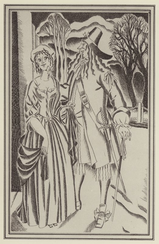 Illustration für Moll Flanders von Daniel Defoe von John Austen