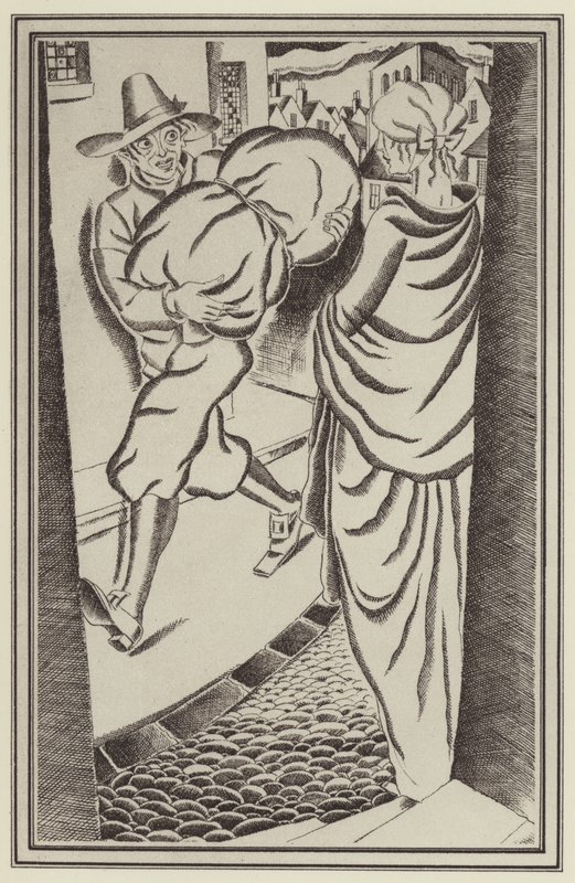Illustration für Moll Flanders von Daniel Defoe von John Austen