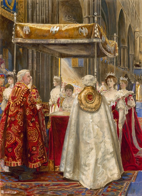 Krönung von König Edward VII. und Königin Alexandra, 1904 von John Byam Liston Shaw