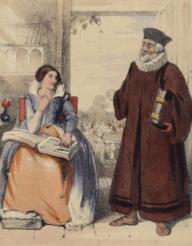 Roger Ascham, Lehrer von Königin Elisabeth I. von John Callcott Horsley