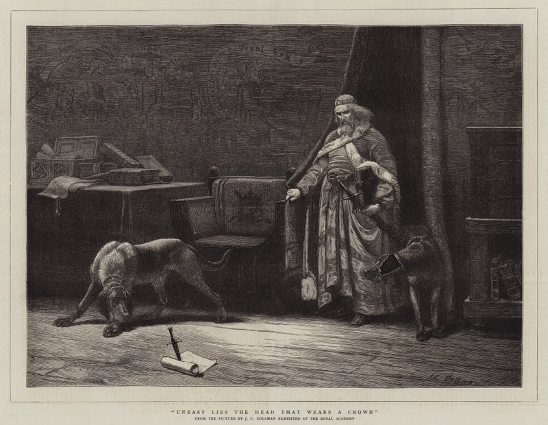 Unruhig liegt das Haupt, das eine Krone trägt von John Charles Dollman
