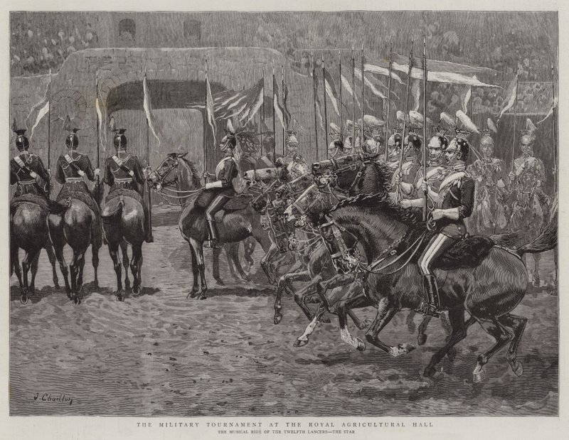 Das Militärturnier in der Royal Agricultural Hall von John Charlton