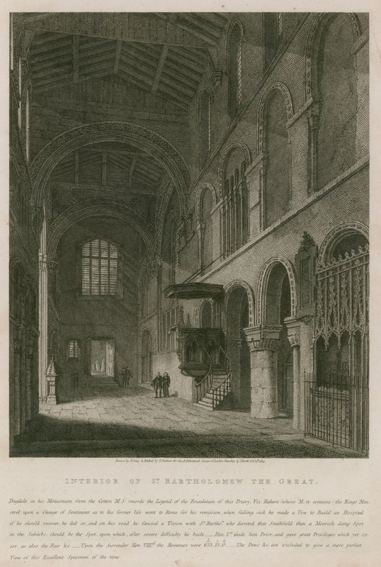 Innenraum der Kirche St. Bartholomew the Great von John Coney