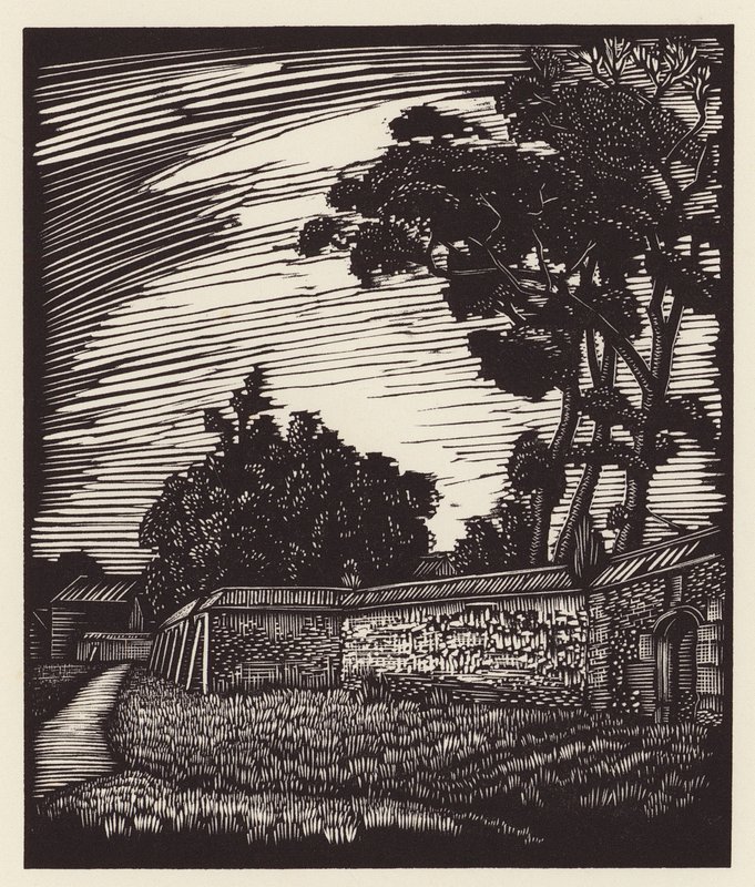 Cambridge: Peterhouse Mauer, Coe Fen von John Frederick Greenwood