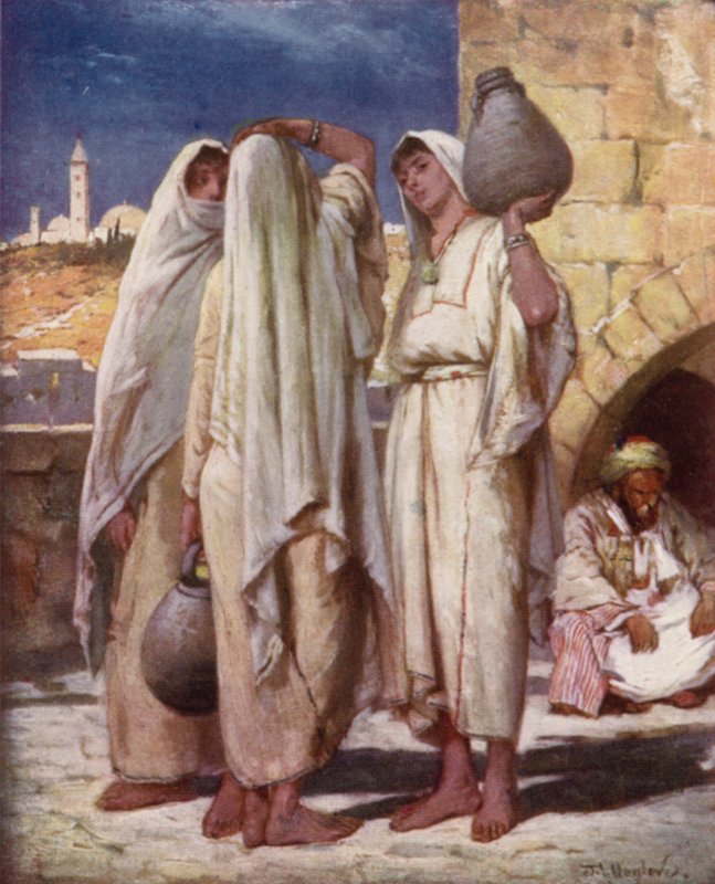 Syrische Frauen an einem Brunnen von John Fulleylove