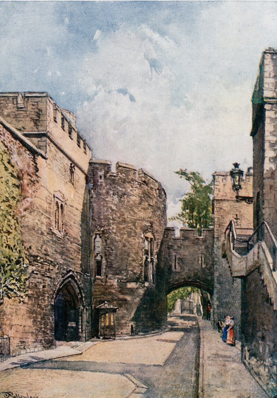 Der Blutige Turm und das Juwelenhaus (Wakefield Tower), Blick nach Osten von John Fulleylove