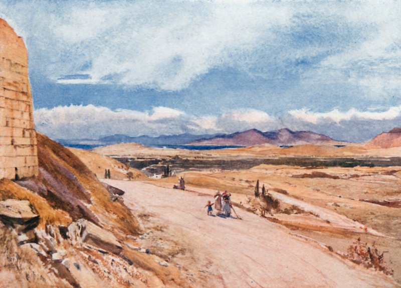 Das seewärtige Ende der Ebene von Attika in Richtung Salamis von John Fulleylove